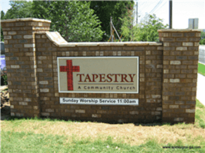sandblasted custom monument sign